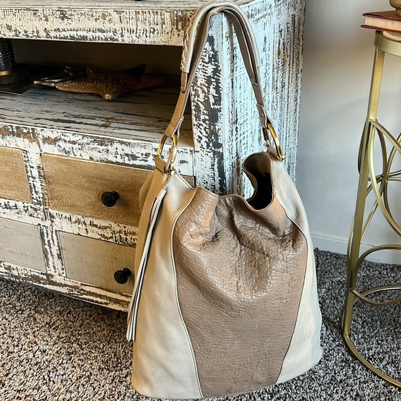 Kelsi Dagger Taupe Hobo Leather Bag
 Calf Leather Hobo Bag - Picture 2 of 15